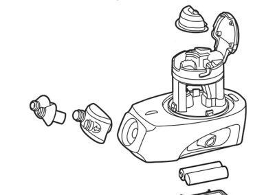 Line drawing of Navage nasal irrigatation device.